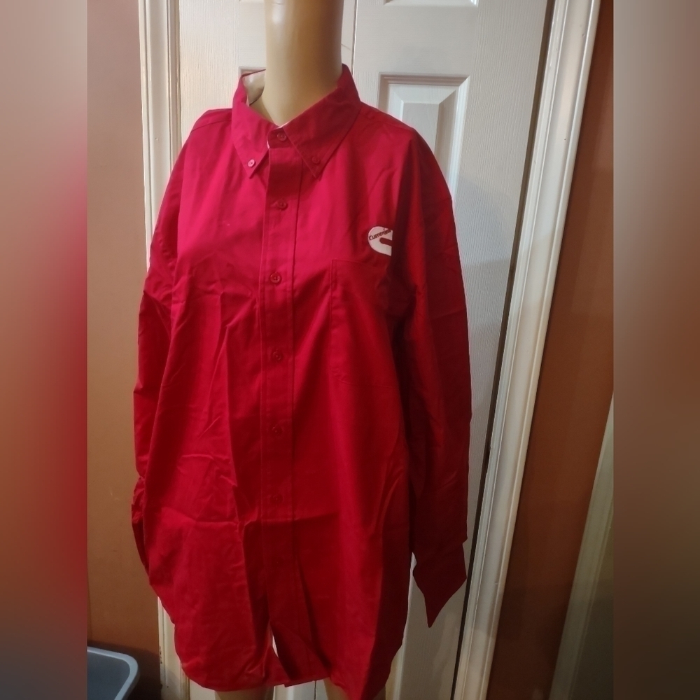 Nwot Cummins Engine port authority mens size large long sleeve button down shirt